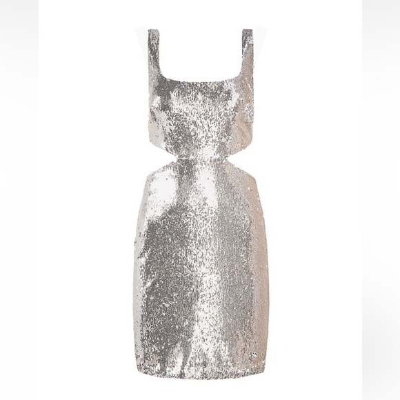 Halston Heritage Dresses & Skirts - HALSTON: GUILIANA DRESS, silver sequins size 4